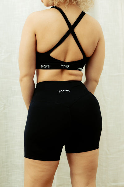High Waisted Seamless Plain Shorts